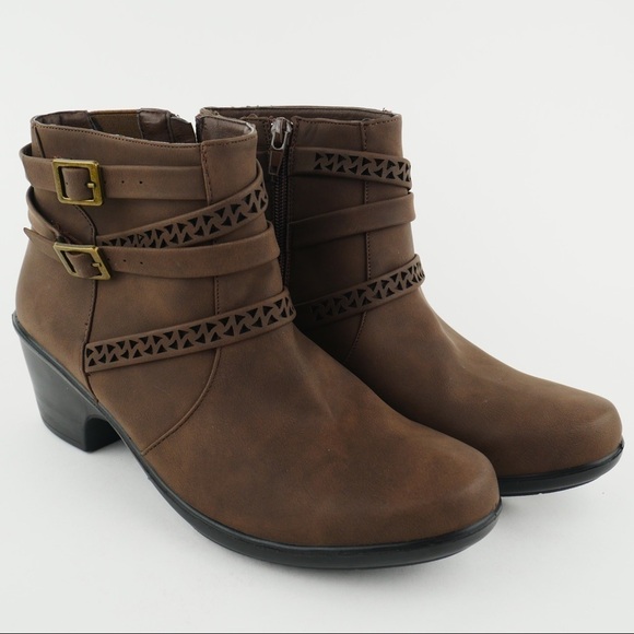 NWT Easy Street Denise sz 8.5 brown laser cut boot - Picture 4 of 9